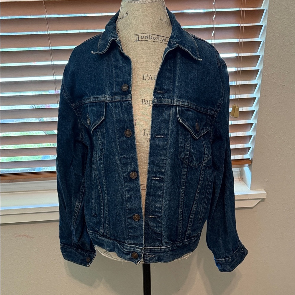 Classic Dark Blue Denim Jacket